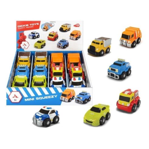 Műanyag járművek - Mini játék kisautók Squeezy 6 féle Dickie
