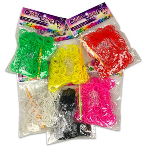 Kreatív készletek - Szilikon gumikarkötő készítő szett 200 darabos - több színben