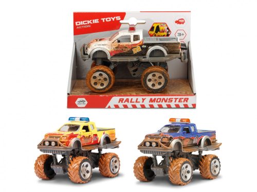 Játék autók - Autós játékok - Rally Monster Truck fehér autó Dickie Toys Action