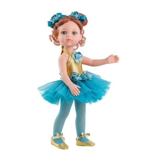 Játékbabák - Paola Reina - Carla - Balerina kék tüll ruhában - játékbaba 32 cm