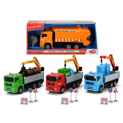 Műanyag járművek - Teherszállító kamion Heavy City Truck Dickie Toys