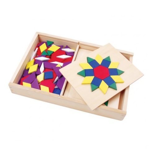 Fa fejlesztő játékok - Mozaik szett fa fejlesztő játék