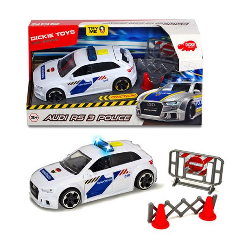 Játékautók - Játék rendőrautó elemes Audi Rs3 Police Dickie Toys Simba