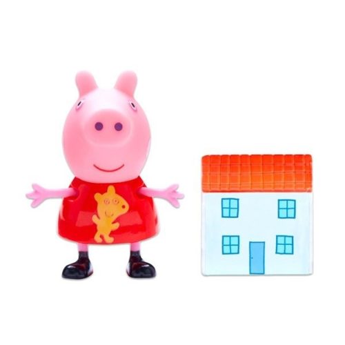 Figurák - Mese figurák - Peppa figura Peppa malac mini figura házikóval