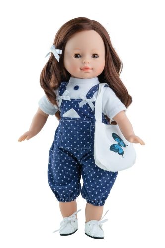 Játékbabák - Játék hajasbaba - Virgi kék nadrágban 36 cm - Paola Reina