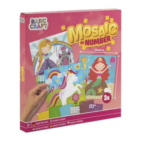 Mozaik ragasztó kreatív játék - Lányos