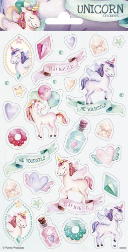 Matricák - Unicorns Stickers Unikornisos matrica csillámmal Funny Products