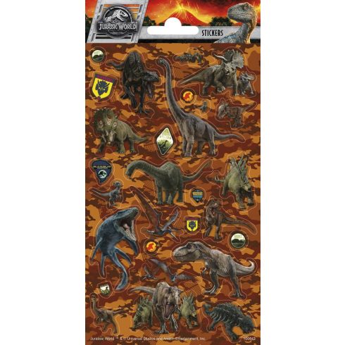 Jurassic Word Dinoszauruszos matrica 102x200mm Funny Products