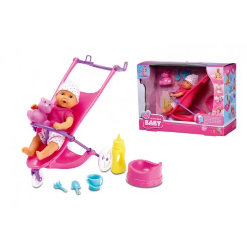 Mini New Born Baby - Játék babakocsi játékbabával - Simba Toys
