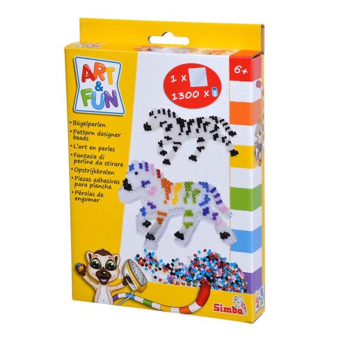 Art & Fun  Ironing Beads - Vasalós gyöngy Zebrás - Simba Toys