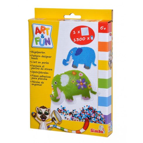 Art & Fun  Ironing Beads - Vasalós gyöngy Elefántos - Simba Toys