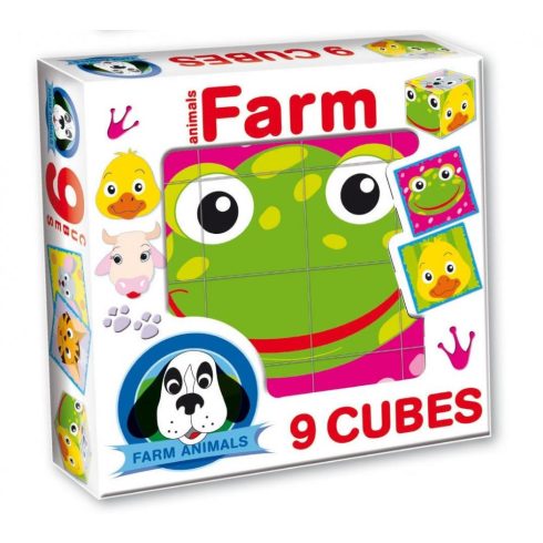 Gyerek puzzle - Farm állatai mesekocka