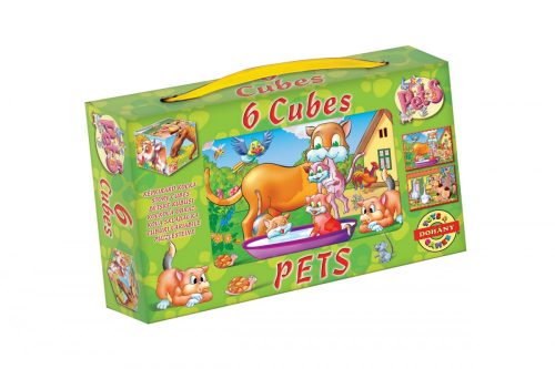 Gyerek Puzzle - Kirakósok - Mesekocka Állatok 6db Dohány Toys