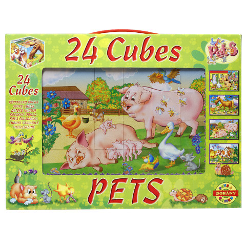 Puzzle kirakók - Puzzle kakasos képkirakó mesekocka 24 db