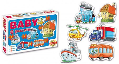 Baby puzzle járműves