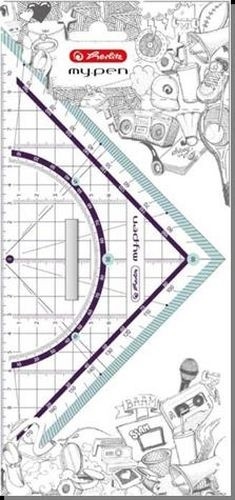 Írószerek - Iskolaszerek - Rajzeszközök - Geometriai háromszög-my pen- 25cm