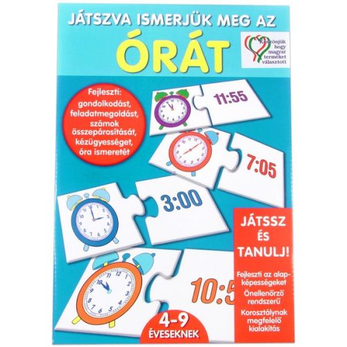 Készségfejlesztő - Logikai - Játszva megismerjük az órát