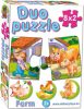 Duo puzzle gyerekeknek 8x2 db-os többféle