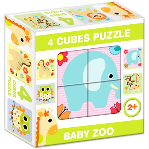 Gyerek Puzzle - Kirakósok - Mesekocka baby zoo 4 puzzle
