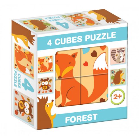 Gyerek Puzzle - Kirakósok - Mesekocka forest 4 puzzle
