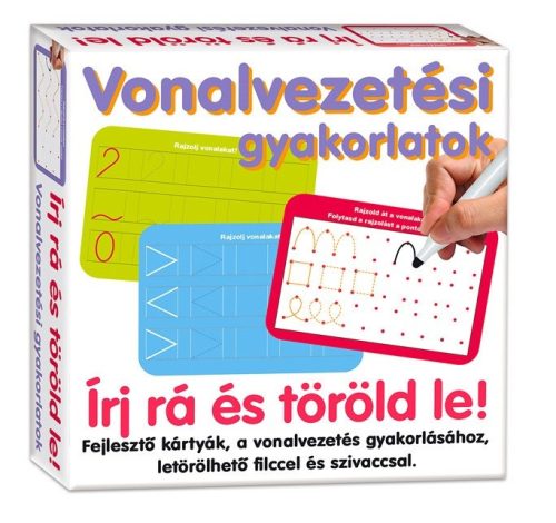 Vonalvezetési gyakorlatok, írj rá és töröld le játék