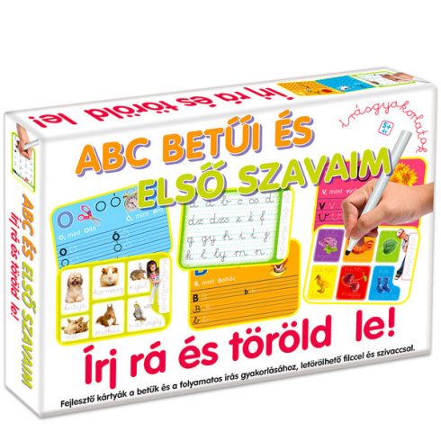 Készségfejlesztő játékok kisiskolásoknak - Írj rá és töröld le játékok - ABC betűi, és első szavaim