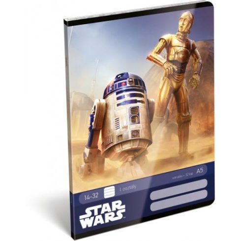 Füzetek - Tűzött füzet, A5, 1. osztályos, Star Wars Classic Droids