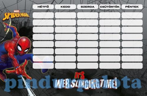 Iskolaeszközök - Órarendek - Órarend nagy Spider-Man Sling