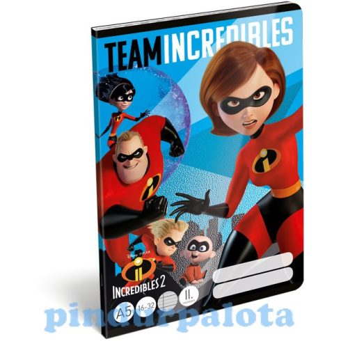 Füzetek - Füzet tűzött A/5 2.o. The Incredibles Team