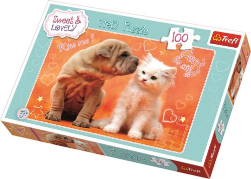 Kutya macska barátság 100 db-os puzzle Trefl