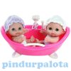 Élethű játékbabák - Berenguer Lil' játékbabák fürdetőkádban