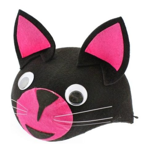 Fekete cica formájú kalap