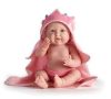 Fürdethető játékbabák - Berenguer rózsaszín fürdőköpenyes játékbaba