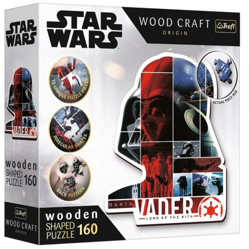 Star Wars Darth Vader - 160 db-os Wood Craft Shaped Prémium Fa Puzzle - Trefl