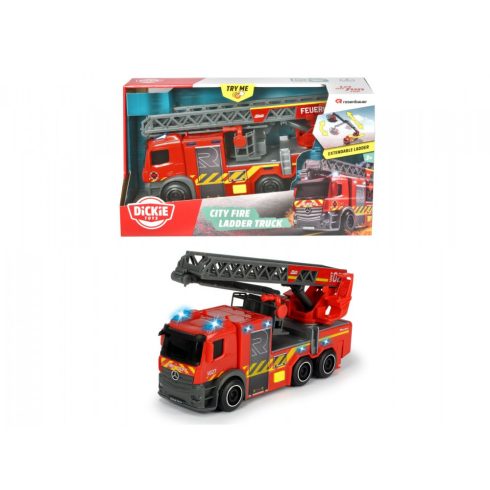 City Fire Ladder Truck - Játék tűzoltóautó - Simba Toys