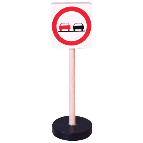Játék közlekedési táblák - Előzni tilos tábla gyerekeknek