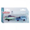 Majorette - Játék Volkswagen T1 Pickup tréler hajóval - Simba