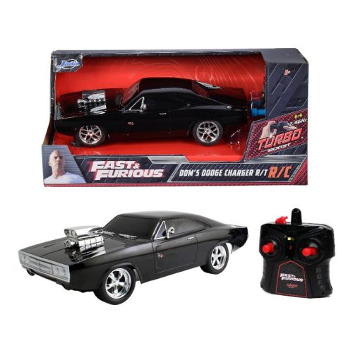 Halálos iramban távírányítós autó RC Dom's Dodge Charger R/T 1970 1:24 - Jada Toys