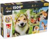 MegaBox 2in1 Ragasztó és Kutyák 1500 db-os puzzle - Trefl