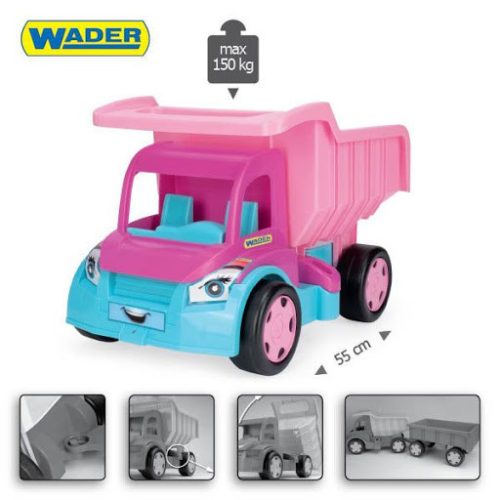 Műanyag járművek - Gigant Truck dömper rózsaszín