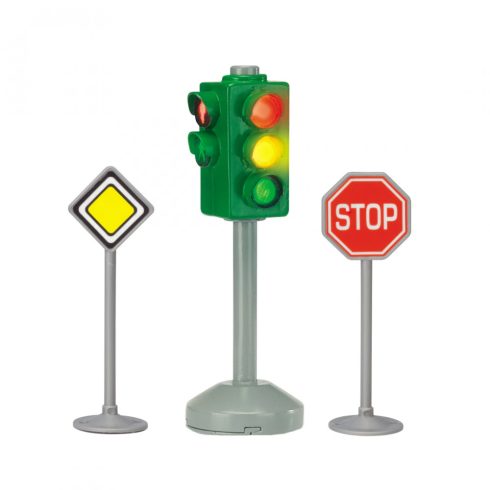 Járművek - Közlekedési lámpa táblával