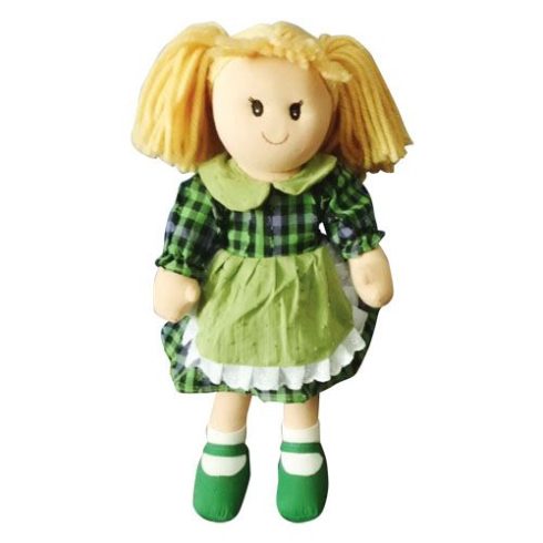 Rongybaba - Lány - Zöld, 40cm