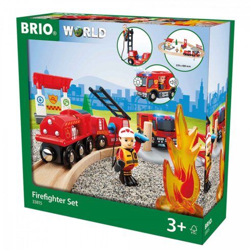 Járművek - Játék vonatok - Sürgősségi tűzoltó szett Brio