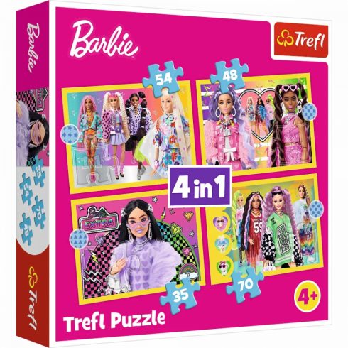 Mattel Barbie -  4in1 puzzle - Trefl
