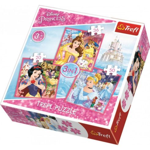 Disney Hercegnők - 3in1 Puzzle Trefl