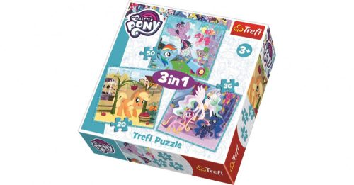 A Pónik vidám napjai 3in1 puzzle Trefl