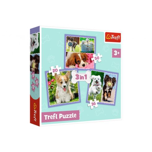 Kutyák - 3in1 Puzzle Trefl