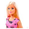 Barbie baba rózsaszín vidám ruhában szőke hajjal - Mattel
