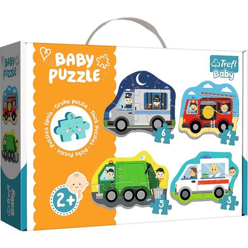 Baby puzzle járműves 3,4,5,6 Trefl