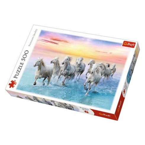 Vágtázó fehér lovak - Puzzle 500 db-os Trefl